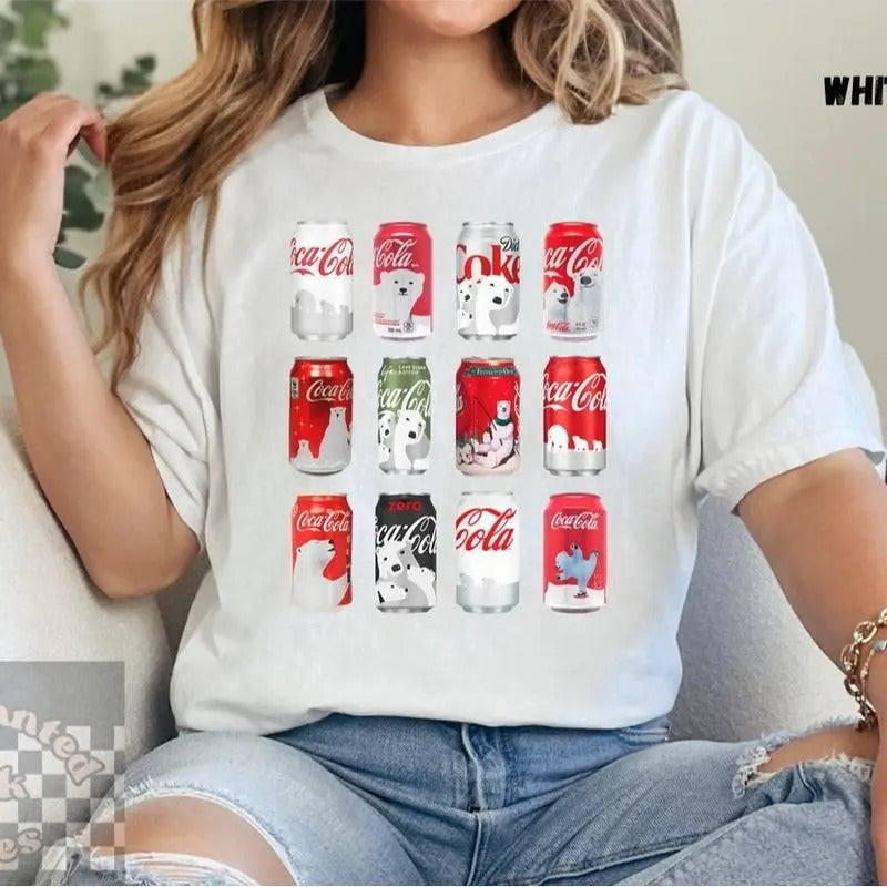 Polar Bear Coke Soda Trendy Shirt, Christmas Coca Cola shirt, Funny Soda Crewneck Shirt, TikTok Viral, funny meme, Soda Sweatshirt tiktok