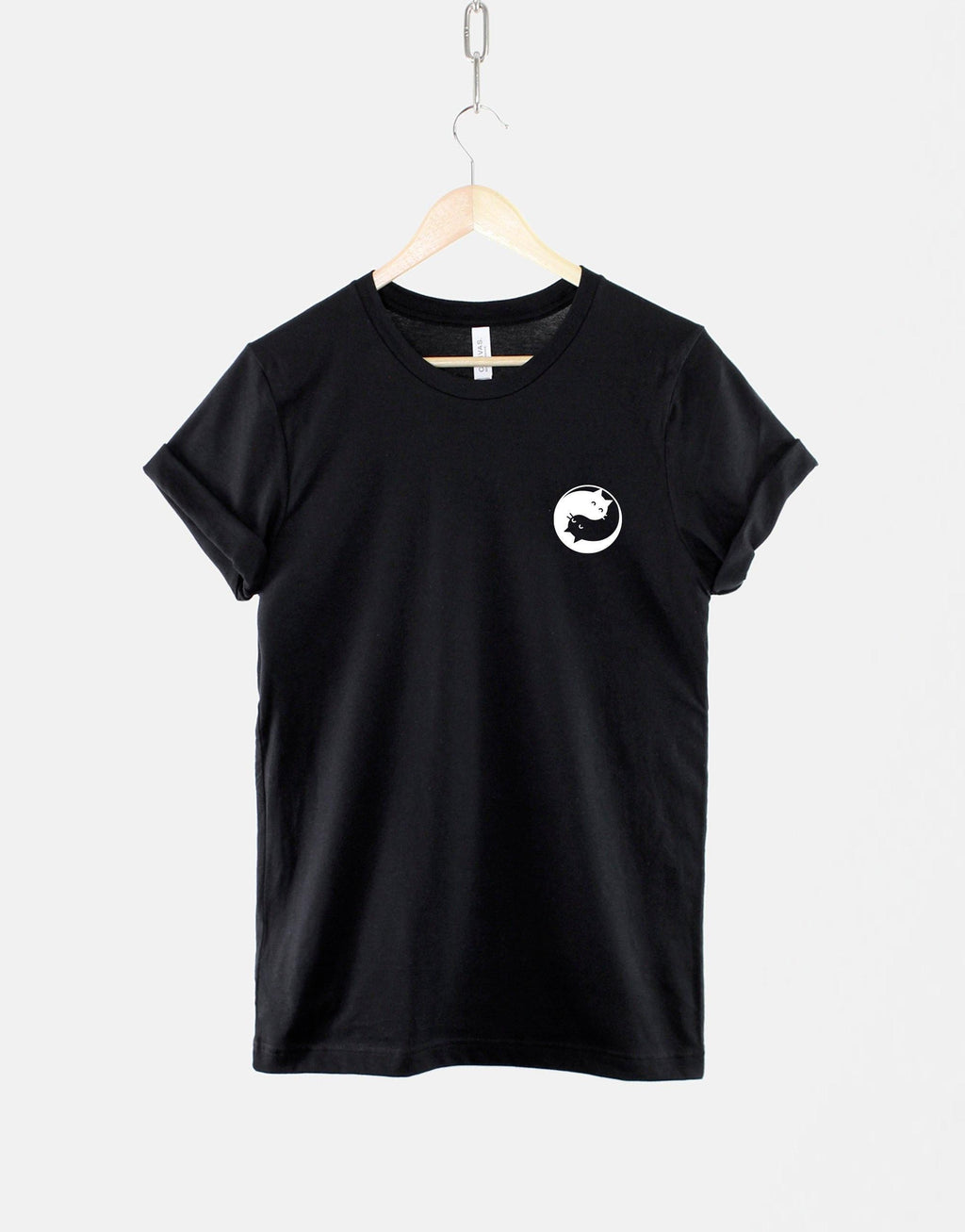 Yin Yang Cats Zen Cat Pocket Tee Black White Unisex T-shirt, Sweatshirt, Hoodie (1)
