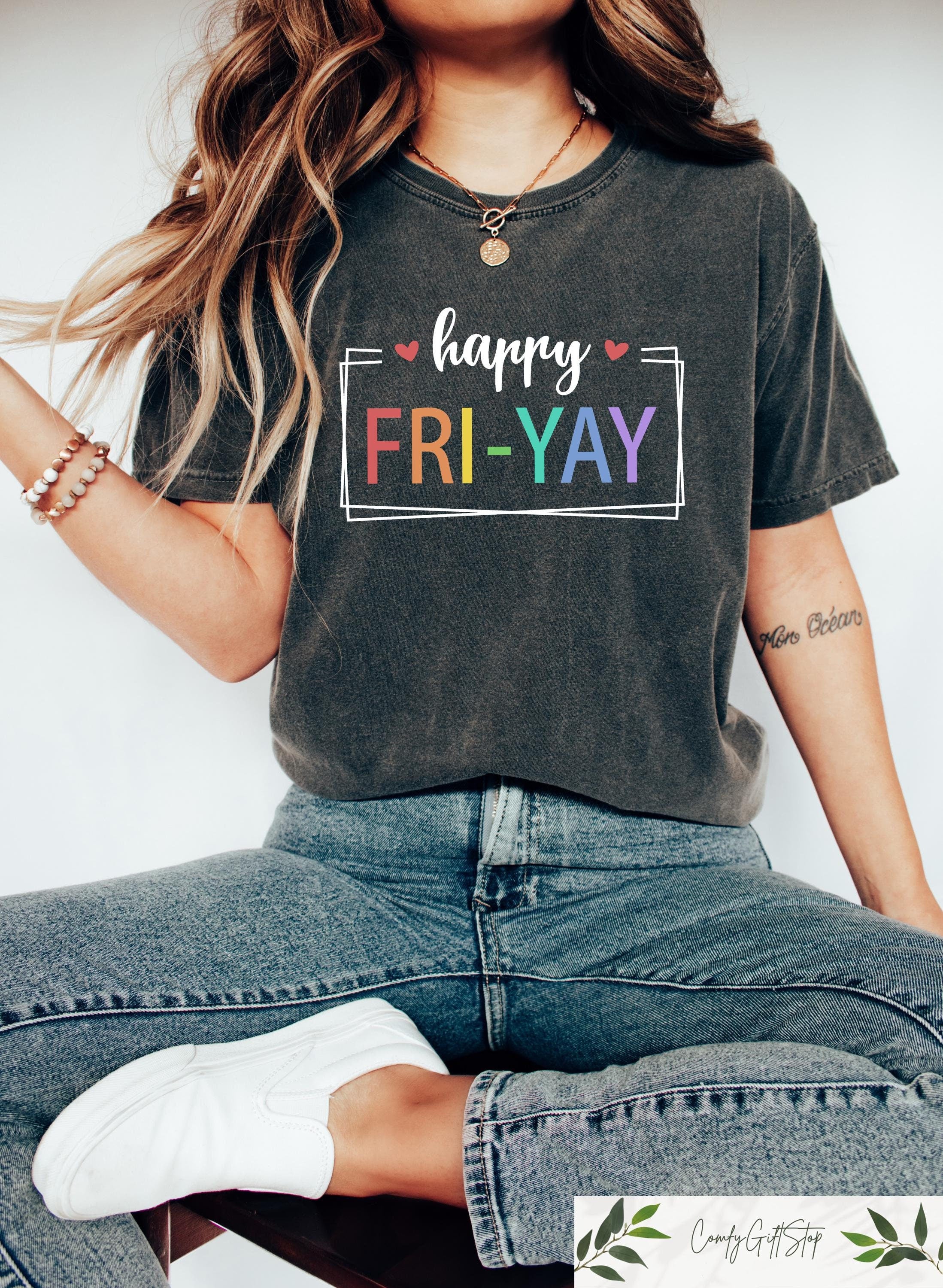 Fri-Yay Teacher Tee Friyay Teacher Teacher Teacher Teacher Friday Weekend Sweater (1)