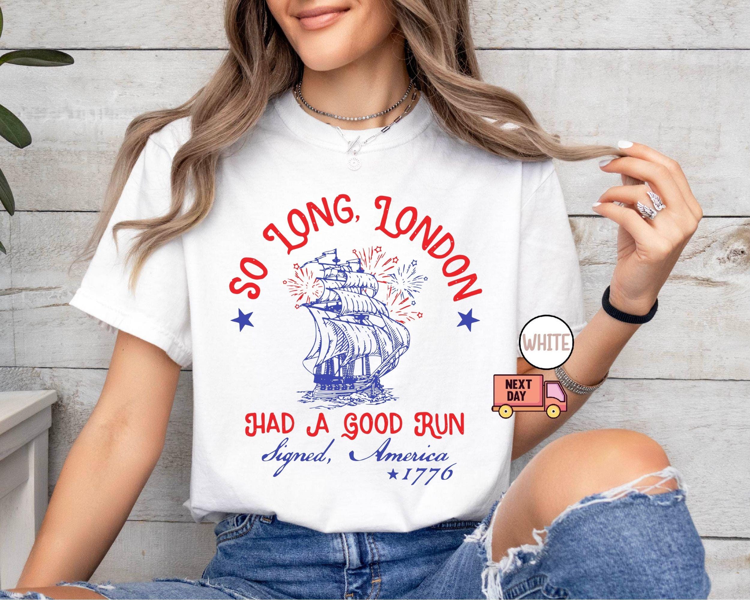 Comfort Colors Long London Good Run 4th July Patriotic Fourth July Tee July 4th (1)