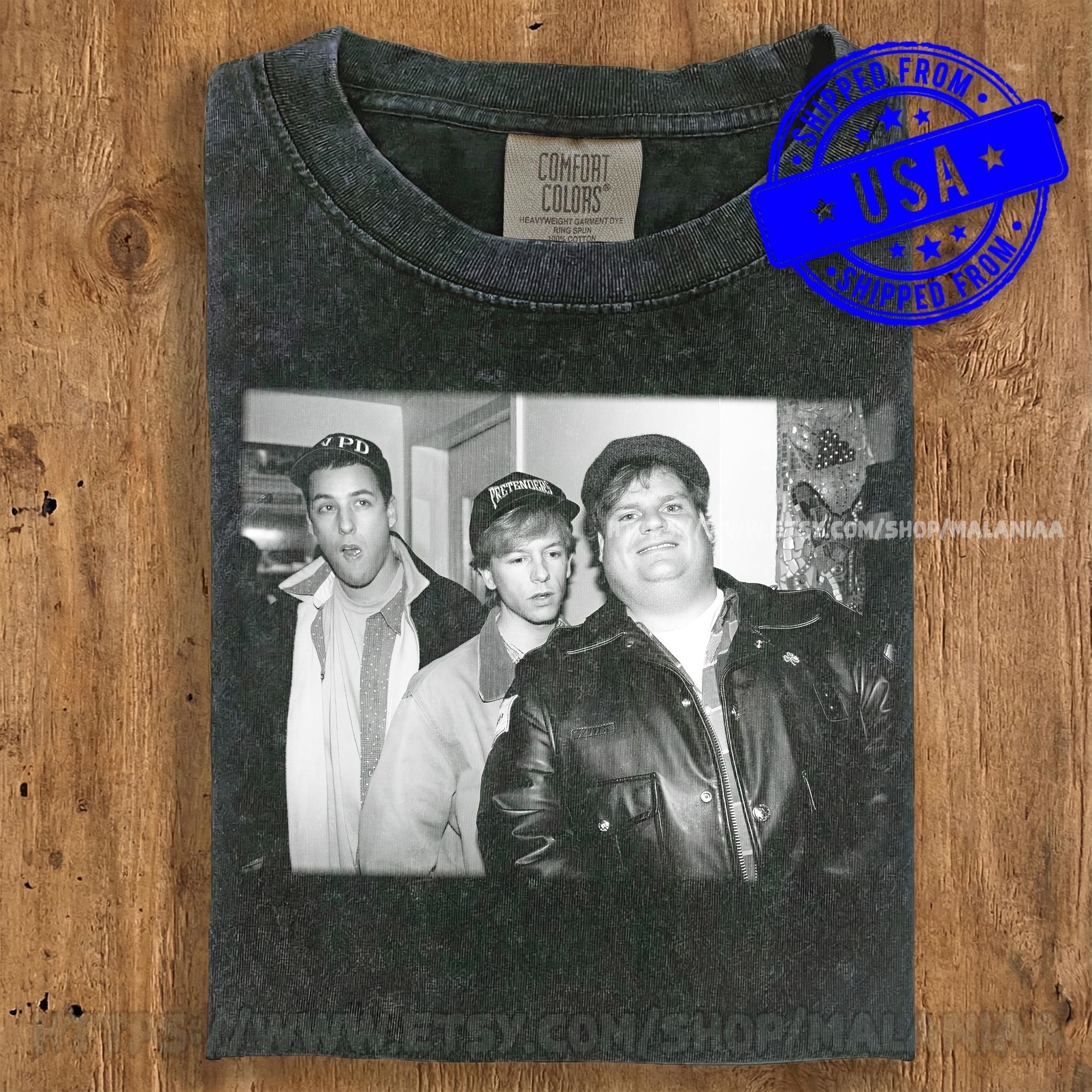 Adam Sandler Chris Farley David Spade 90s Saturday Night Live Vintage Comfort Colors Washed Tee Retro Comedy Legend (1)