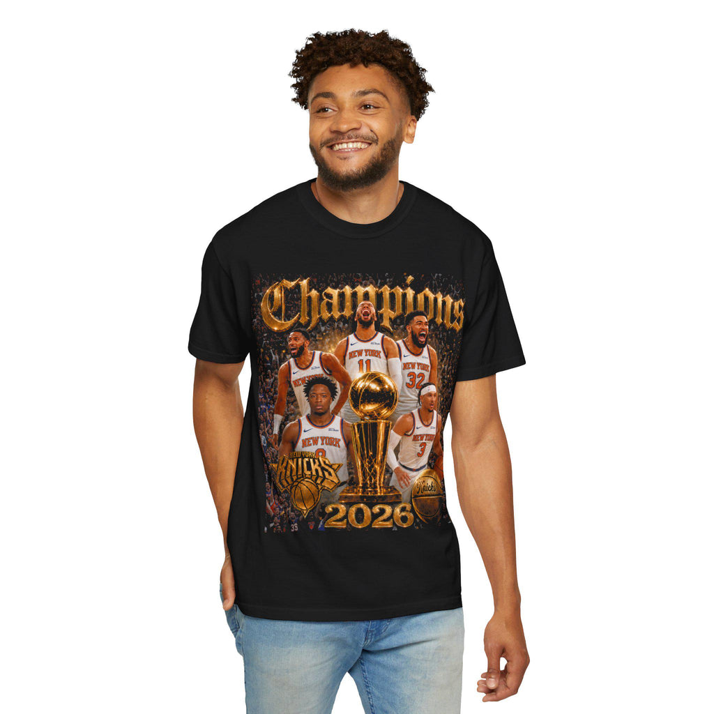 Knicks Nba Champions 2026 Comfort Colors Unisex T-shirt, Sweatshirt, Hoodie (1)