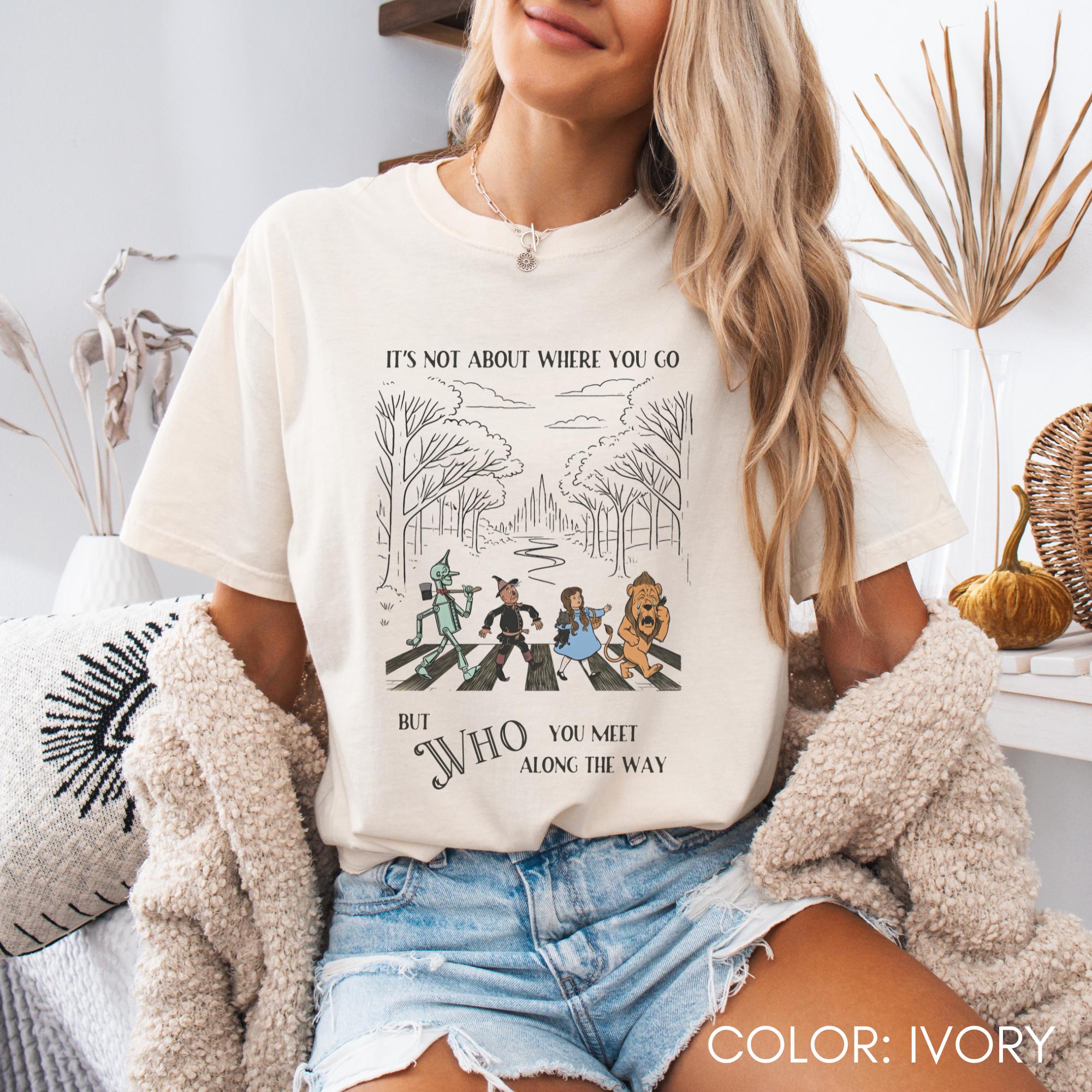 Wizard Oz Vintage Character Comfort Colors Dorothy Toto Lion Tinman Tee Friendship Bookish Frank Baum Nostalgic (1)