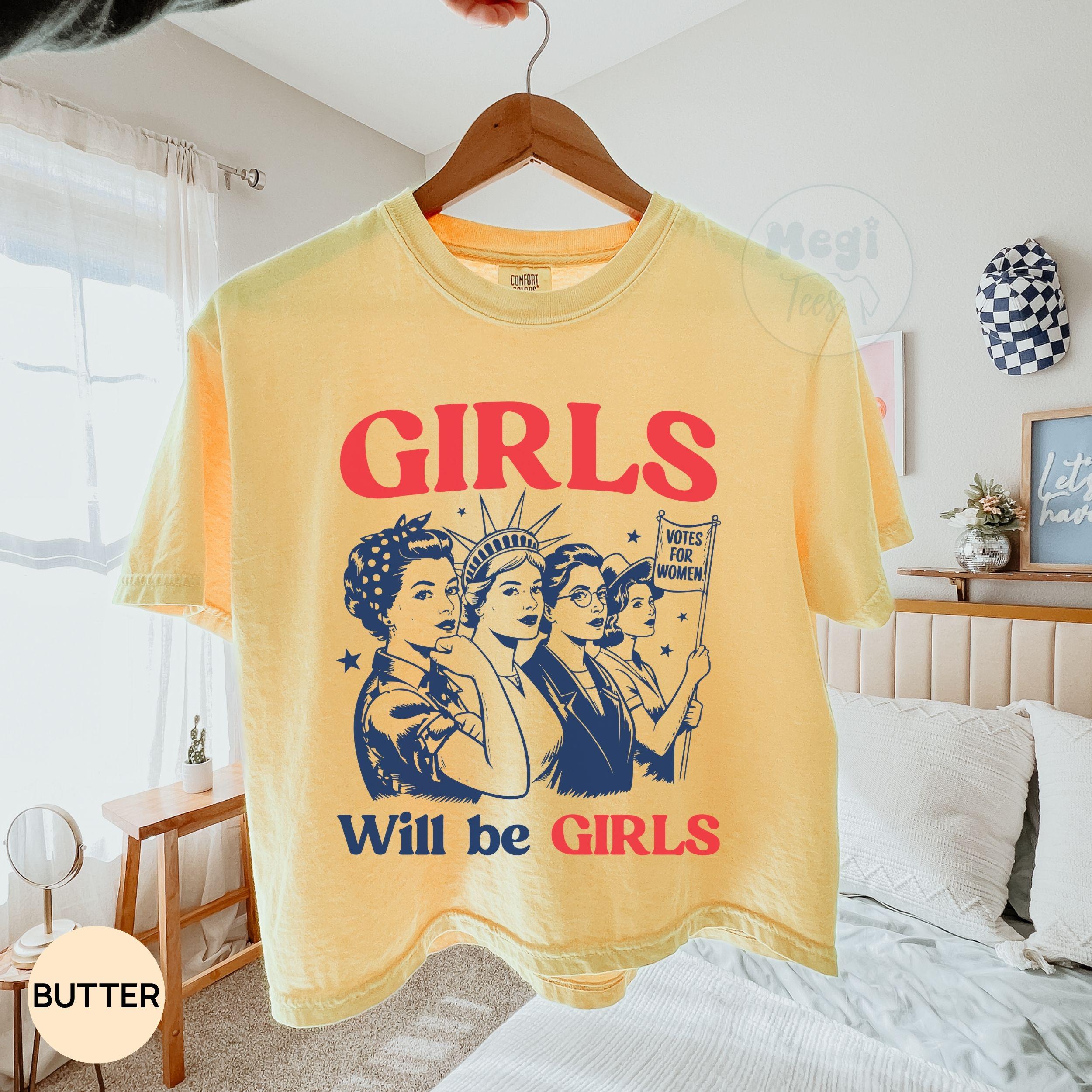 Comfort Colors Cropped Patriotic Feminist 4th July Strong American Tee Independence Day (1)