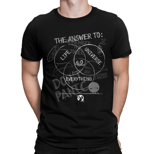 Answer Life 42 Hitchhiker'S Guide Galaxy 100 Tee Yw-313 (1)