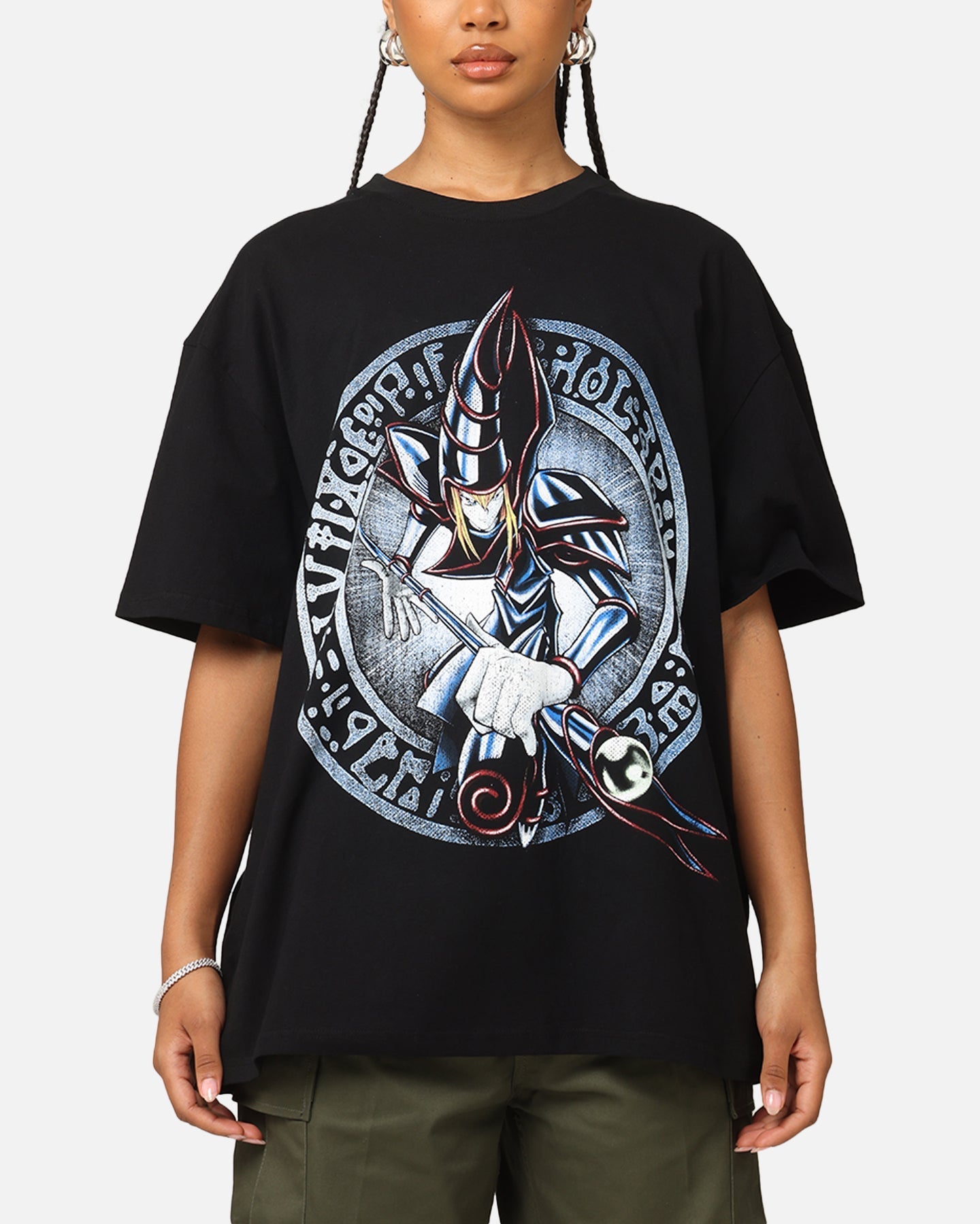 Goat Crew X Yu-Gi-Oh! Dark Magician Card Heavy T-Shirt Black Style001