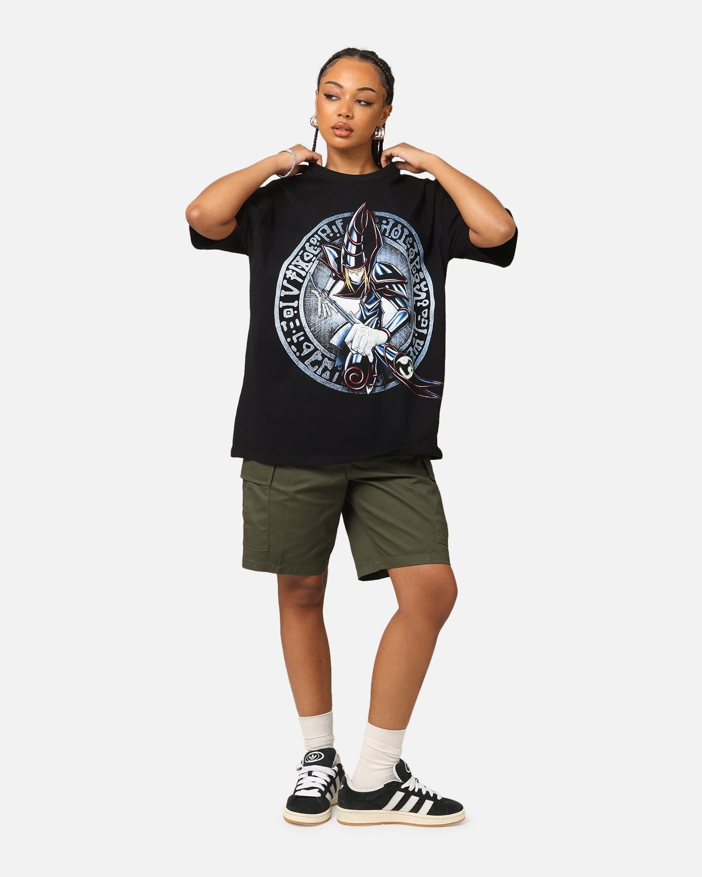 Goat Crew X Yu-Gi-Oh! Dark Magician Card Heavy T-Shirt Black Style001