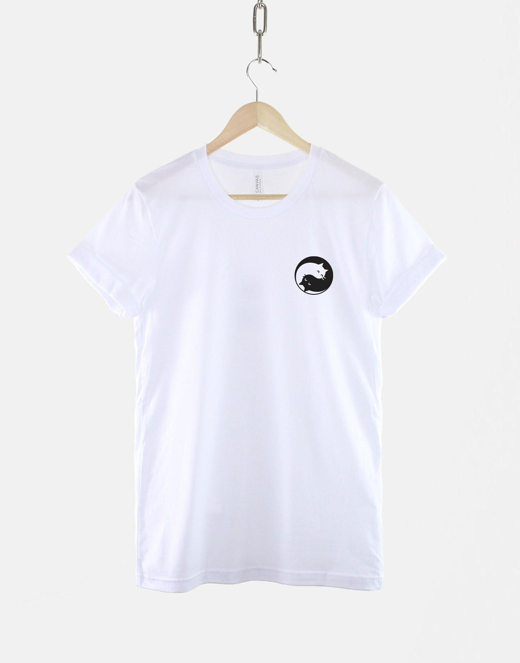Yin Yang Cats Zen Cat Pocket Tee Black White Unisex T-shirt, Sweatshirt, Hoodie (2)