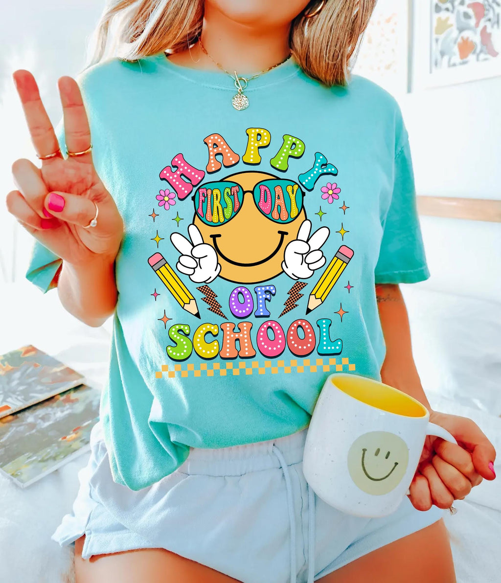 Happy First Day School Teacher Teachers Kindergarten Teacher Teacher Appreciation Back School (2)