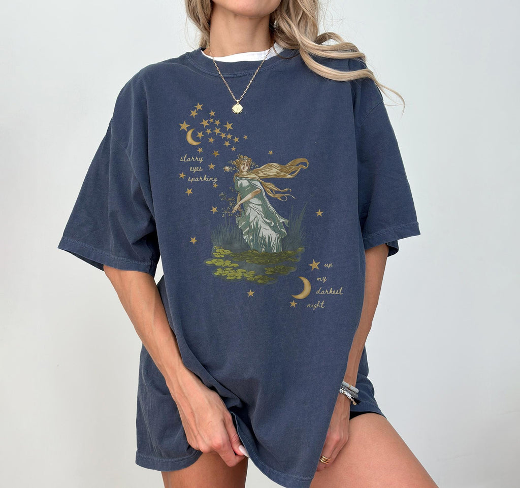 Starry Eyes Vintage Celestial Moon Stars Reputation Unisex T-shirt, Sweatshirt, Hoodie (2)