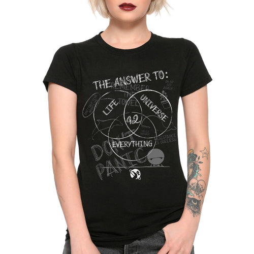 Answer Life 42 Hitchhiker'S Guide Galaxy 100 Tee Yw-313 (2)