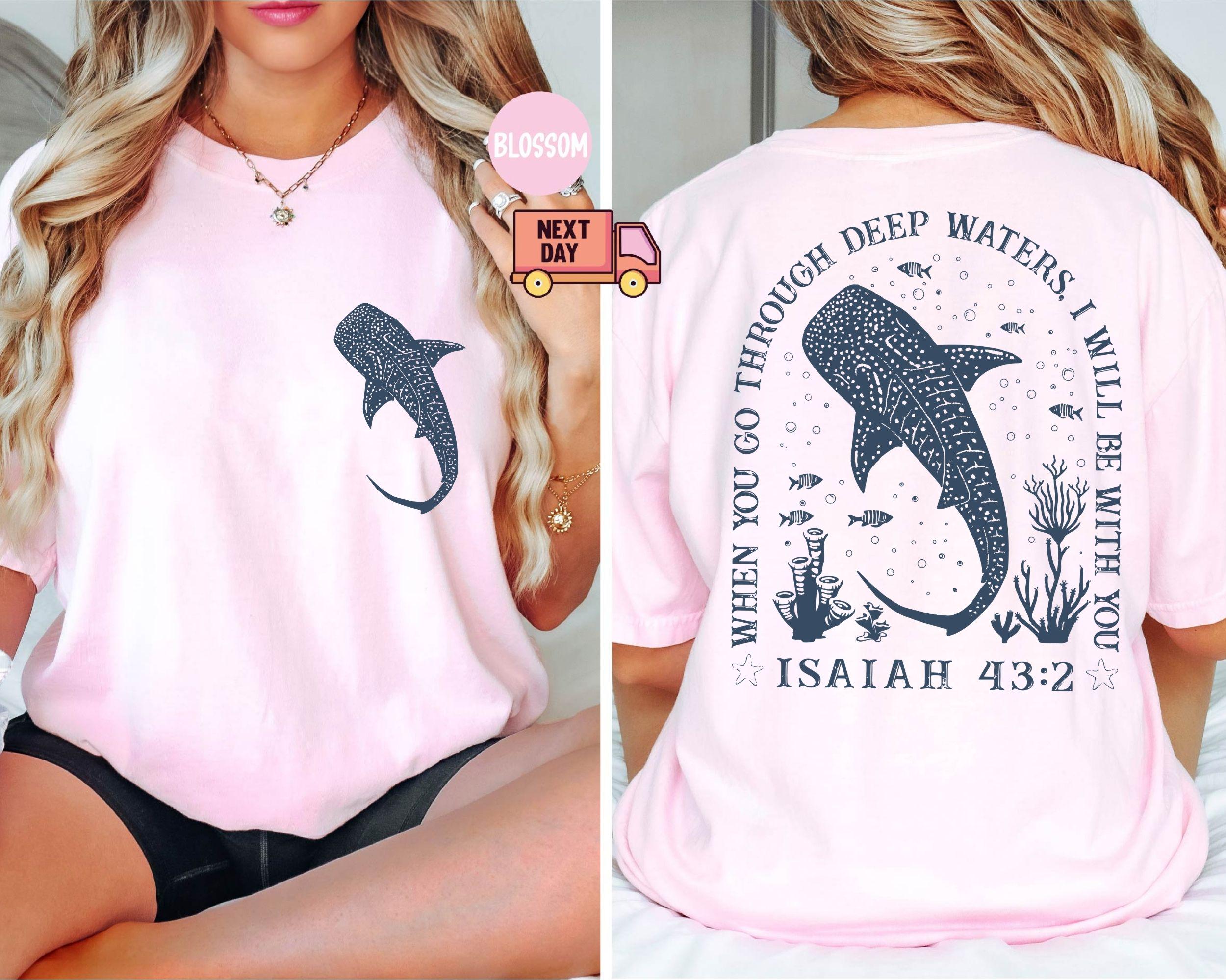 Comfort Colors Whale Shark Beachy Shark Jesus Beachy Tee Summer Christian Ocean Coconut Girl (2)