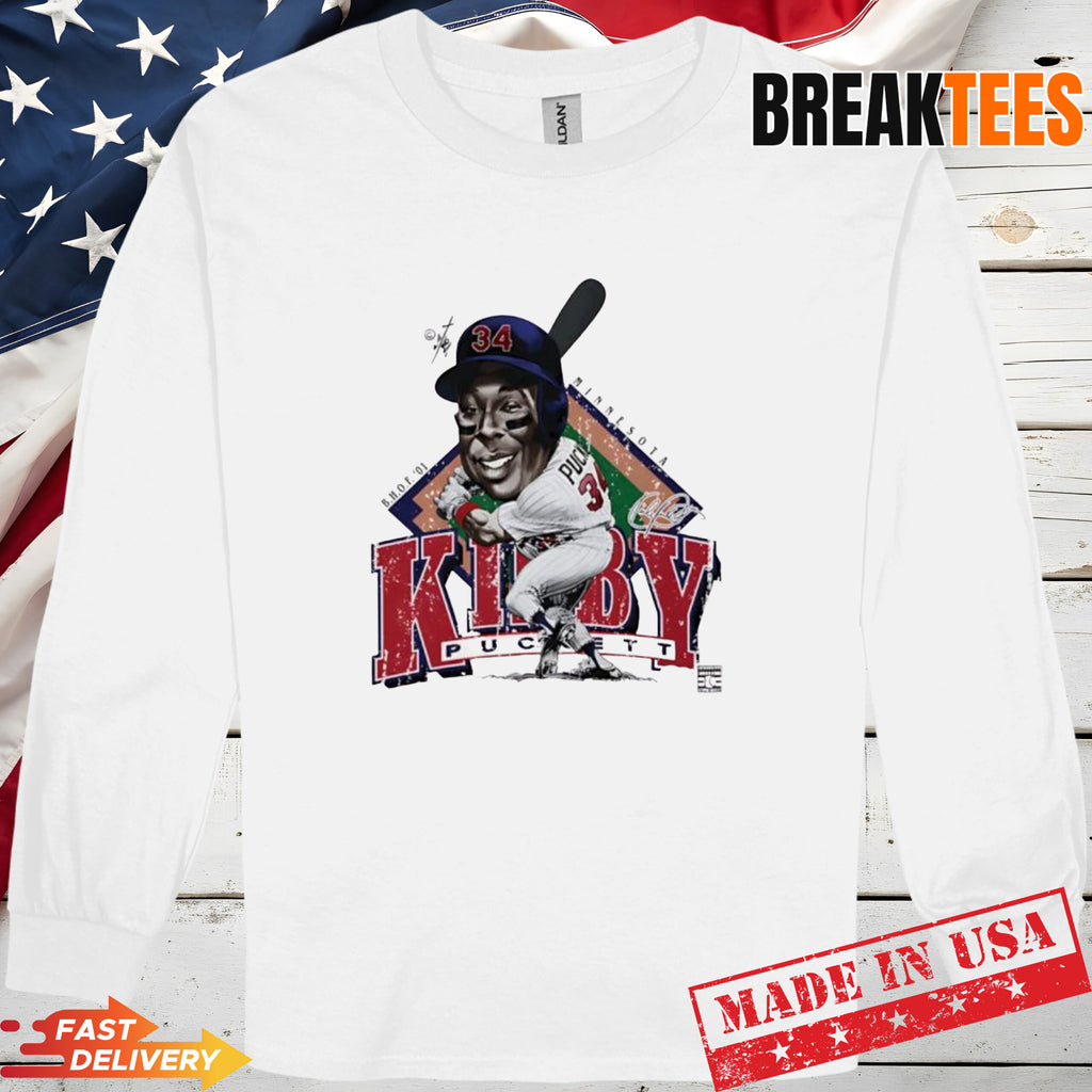 Kirby Puckett Minnesota Twins MLB Bruce Stark collection signature t-shirt