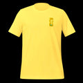 World Football Trophy Embroidered Logo T-Shirt - Gold Trophy & Yellow 26 - Soccer Fan Tee
