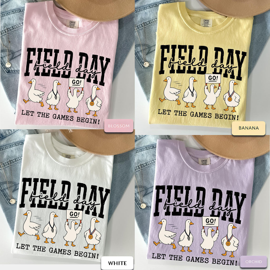 Field Day Goose Teacher Field Day Goose Teacher Tee Comfort Colors Field Day Tee School Sports Day (3)