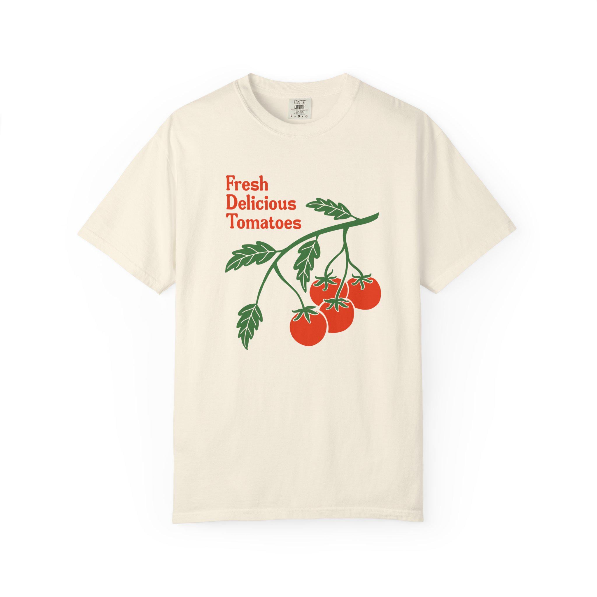 Fresh Delicious Tomatoes Tomato Vine Red Green Produce Tee Fdt (3)