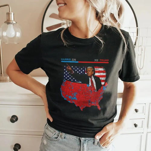 2024 Electoral Map Trump 312 Red 2024 Election Results Map Shirt