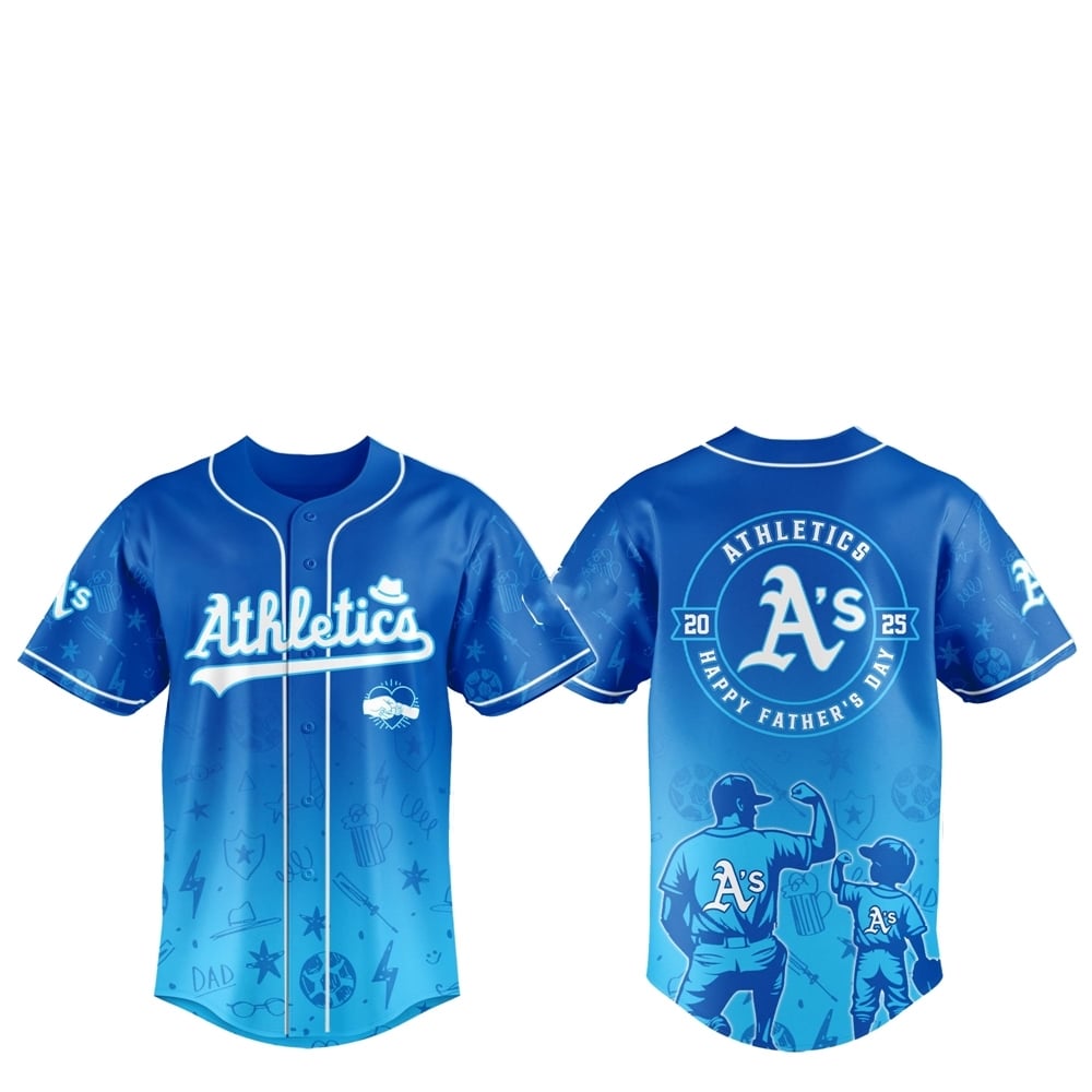 2025 Athletics Happy Father Day Baseball Jersey Combo - Grishko.com