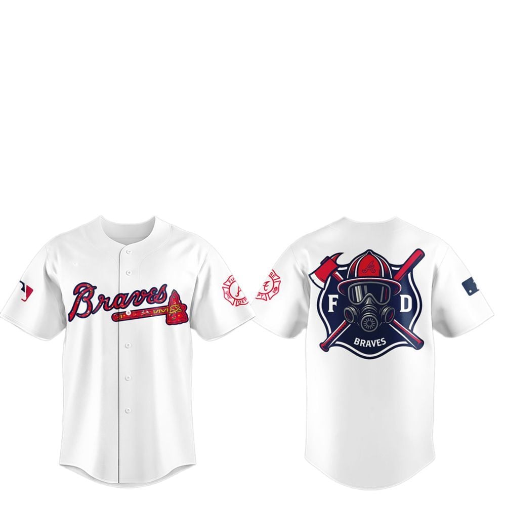 2025 Braves Firefighter Appreciation Night Jersey - Grishko.com