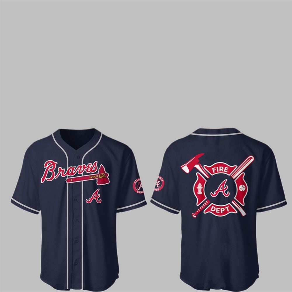2025 Braves x Firefighter Appreciation Night Jersey - Grishko.com