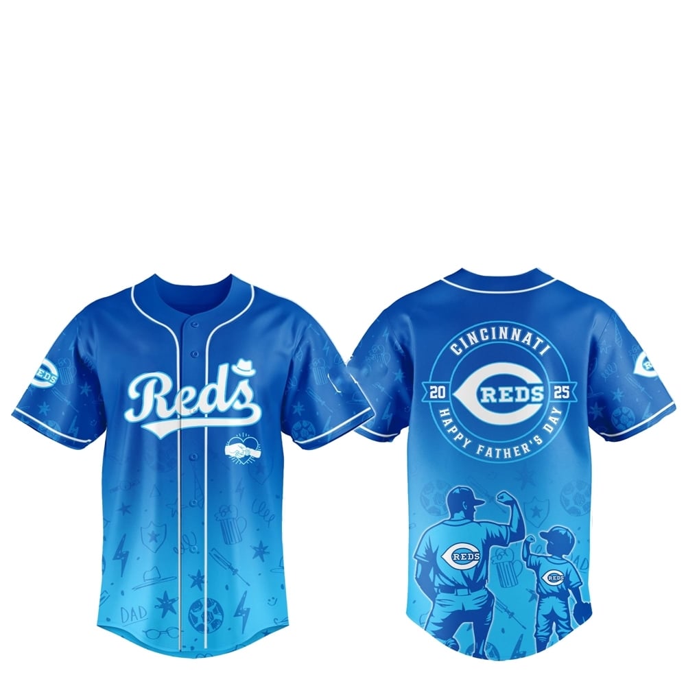 2025 Cincinnati Reds Happy Father Day Baseball Jersey Combo - Grishko.com
