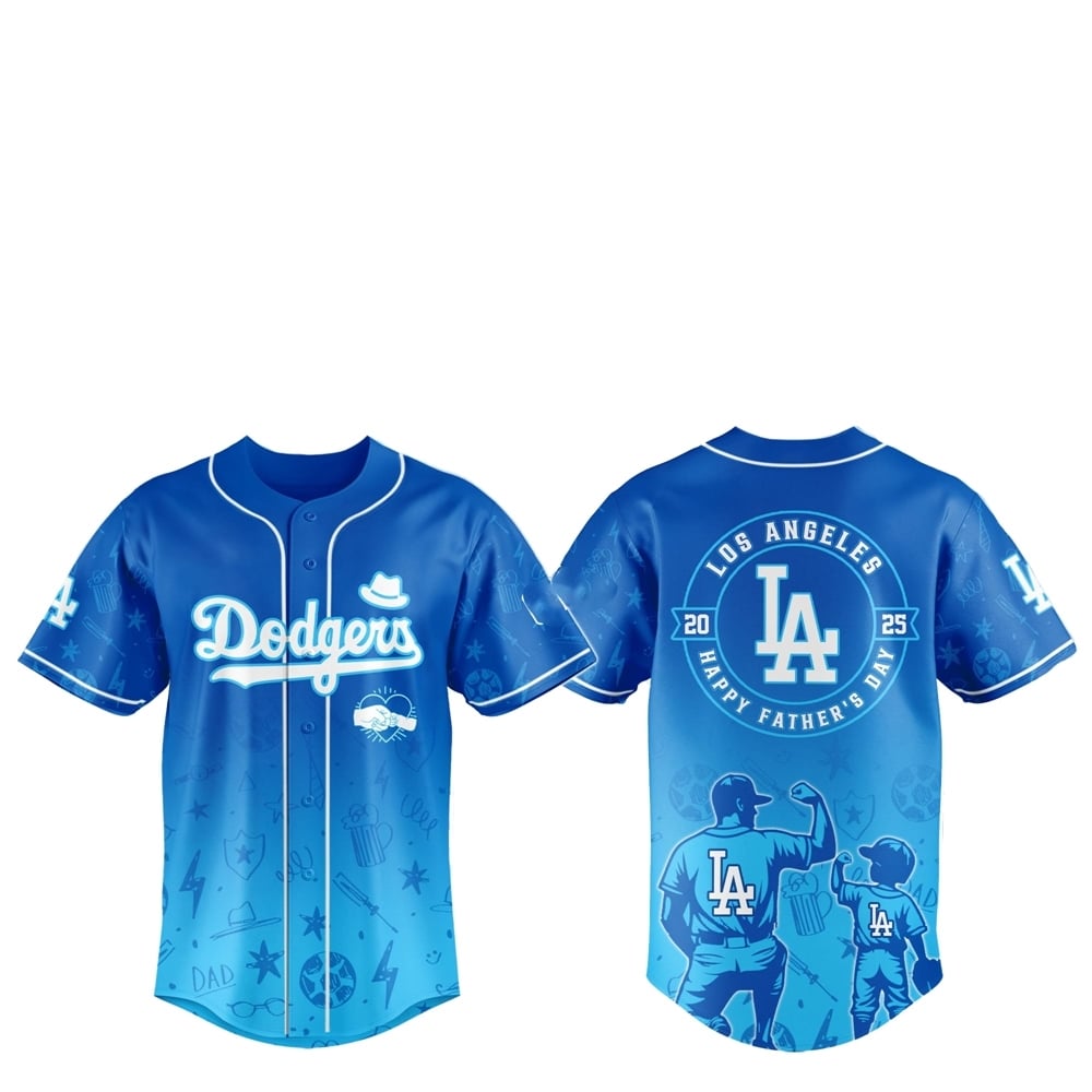 2025 LA Dodgers Happy Father Day Baseball Jersey Combo - Grishko.com