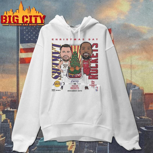 2025 NBA Christmas Day Match Up Lakers Vs. Rockets Shirt