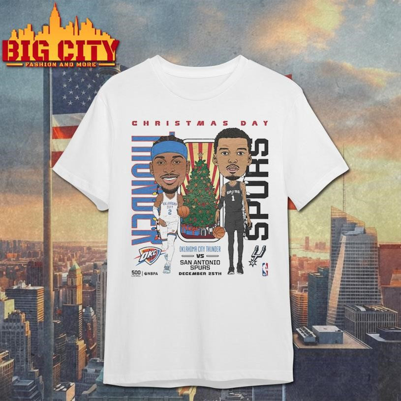 2025 NBA Christmas Day Match Up Thunder Vs. Spurs Shirt