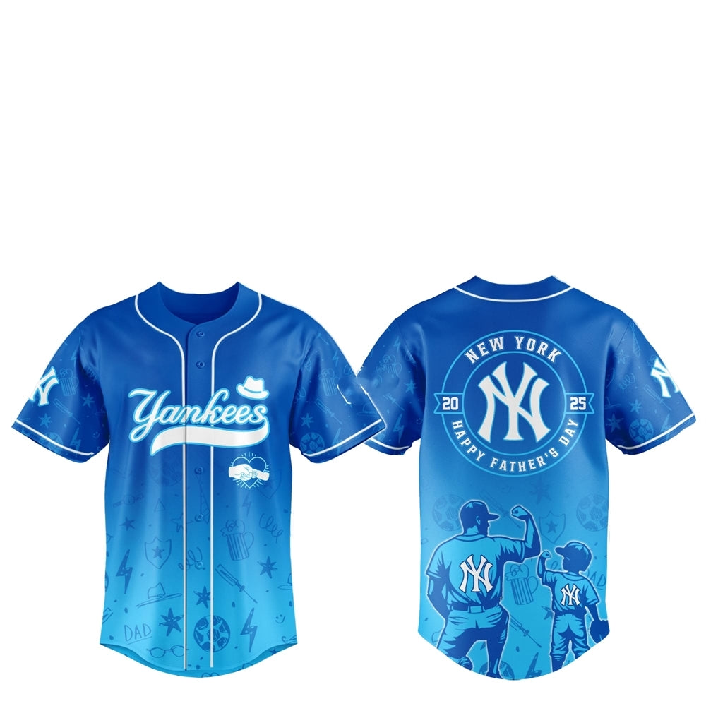 2025 NY Yankees Happy Father Day Baseball Jersey Combo - Grishko.com