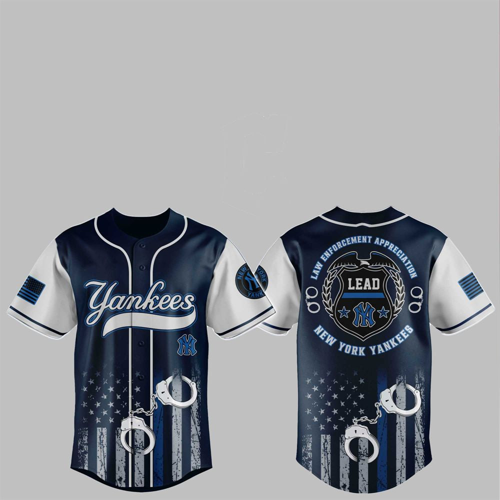 2025 NY Yankees Law Enforcement Appreciation Day Jersey - Grishko.com