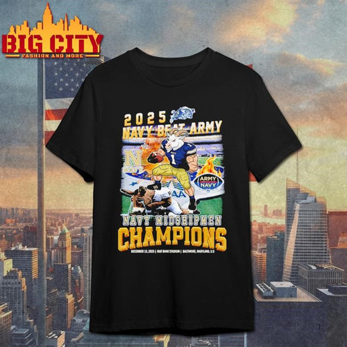 2025 Navy Beat Army Champions Navy Midshipmen Vintage Shirt