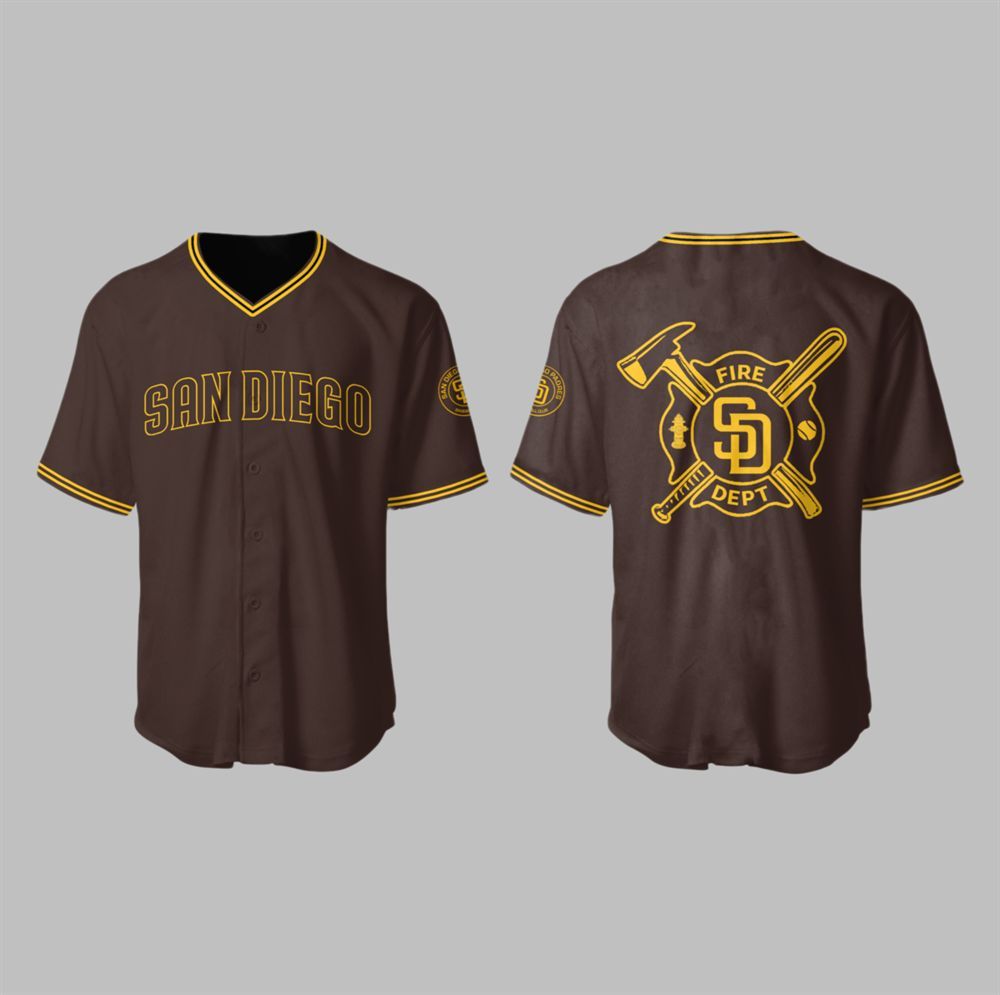 2025 SD Padres Firefighter Appreciation Night Jersey - Grishko.com