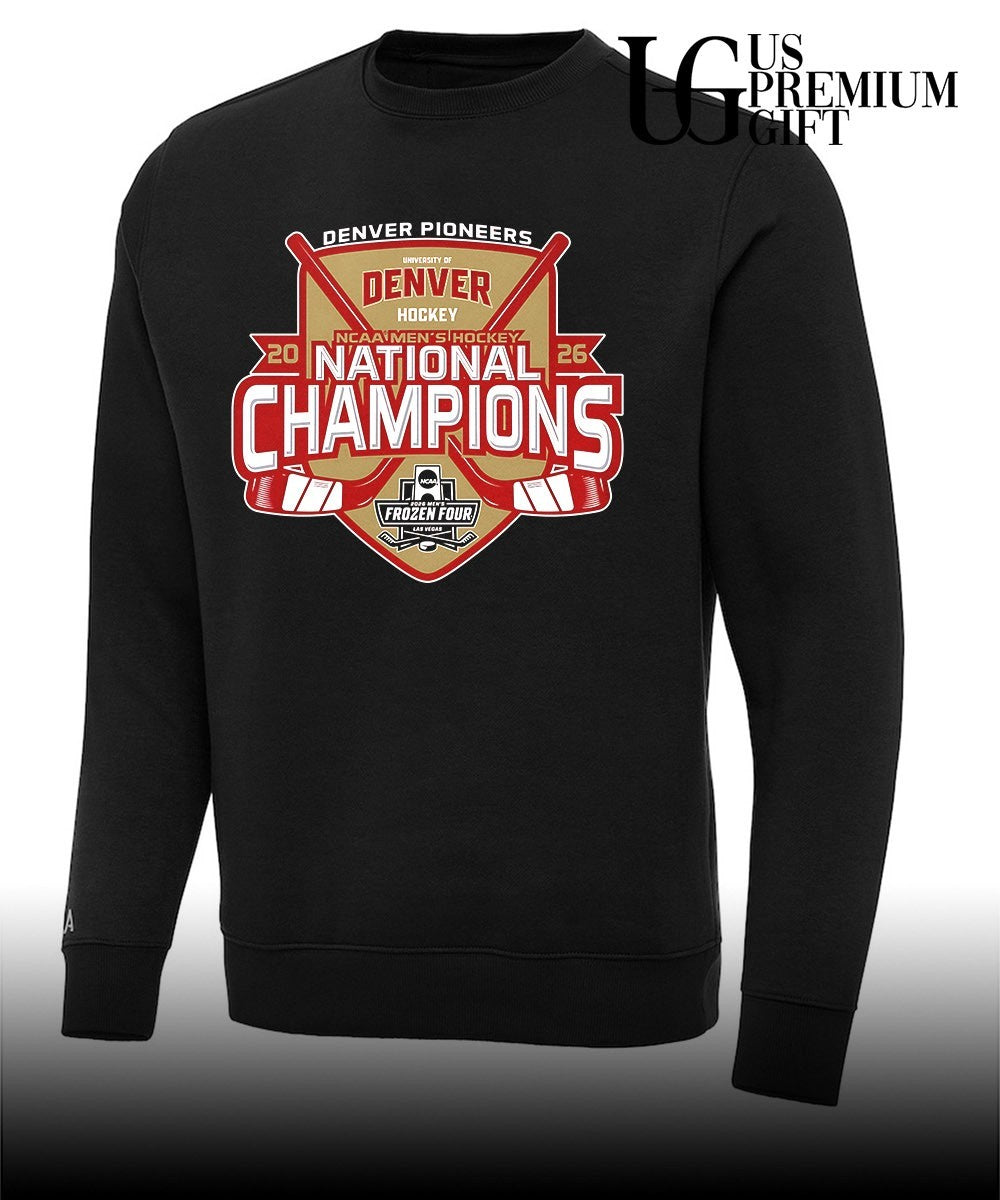 2026 Crimson Denver Pioneers 11-Time National Champions NCAA Frozen Four Men’s Ice Hockey shirt