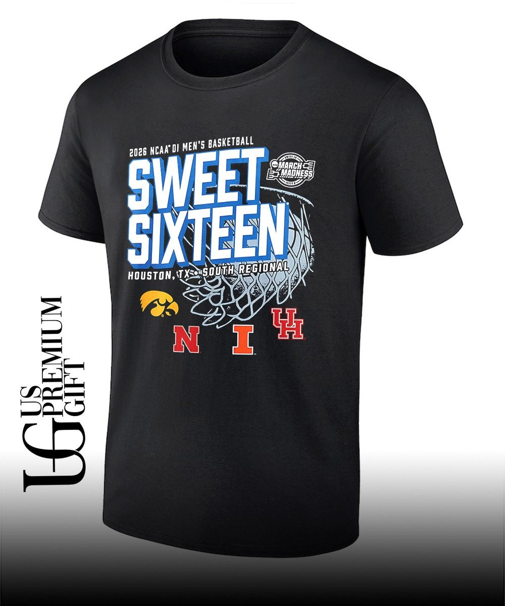 2026 NCAA D1 Men’s basketball Midwest Regional March Madness Sweet Sixteen Houston TX South Regional shirt