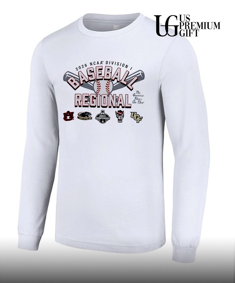 2026 NCAA Division I Baseball Regional Auburn Milwaukee NC State and UCF logo shirt