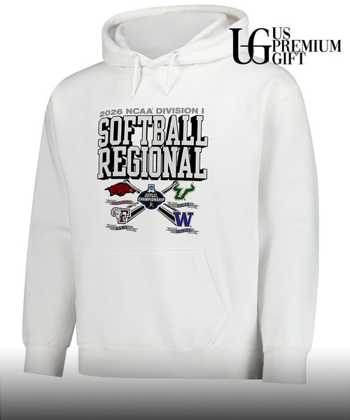 2026 NCAA Division I Softball Regional Arkansas Razorbacks Fordham Rams South Florida Bulls and Washington Huskies logo shirt