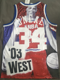 #34 O'neal 2003 all star game jersey (print) Style 1