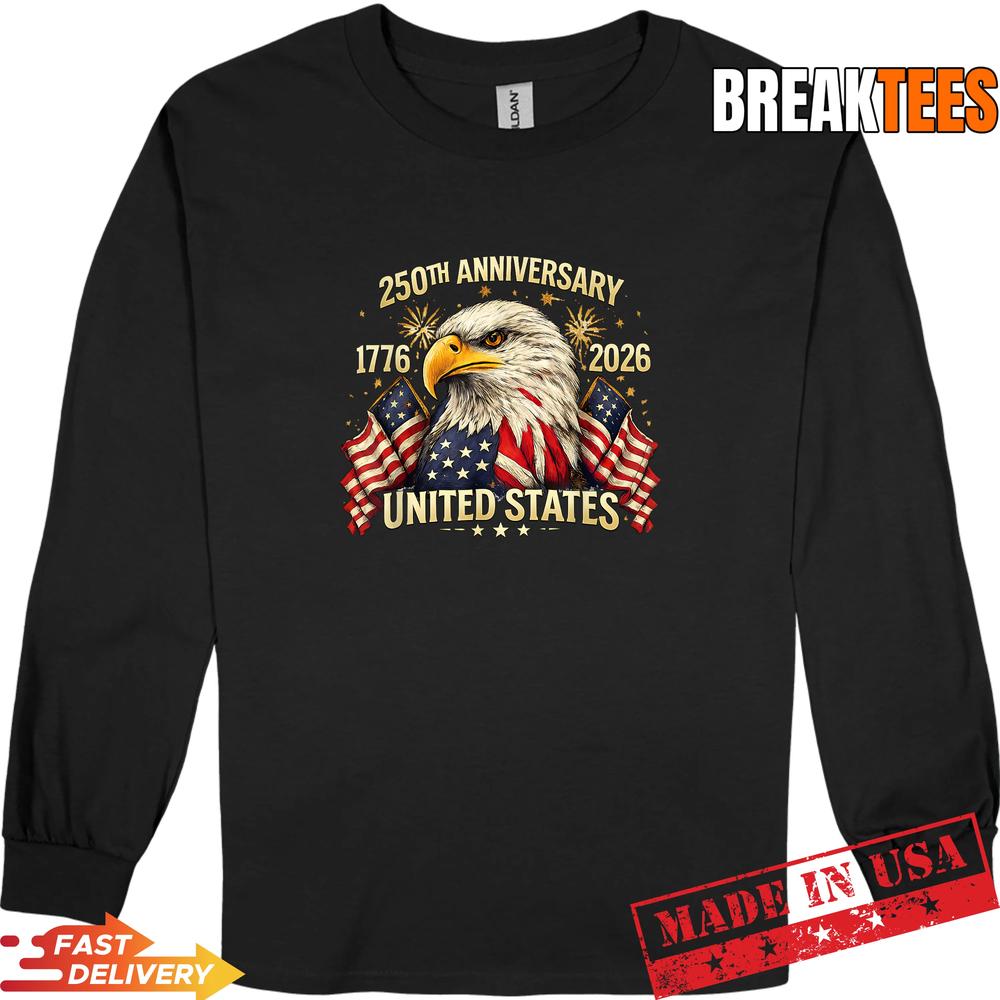 250 Years American Anniversary 1776-2026 USA Flag T-Shirt