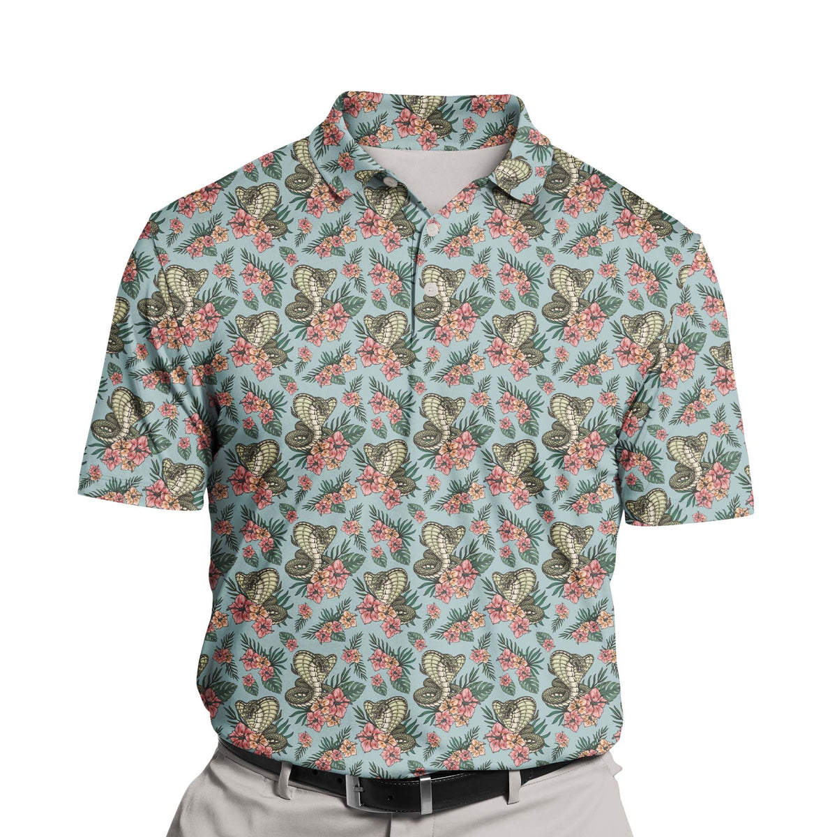 Tropical Cobra | Funny Golf Shirts with Faces or Logos
