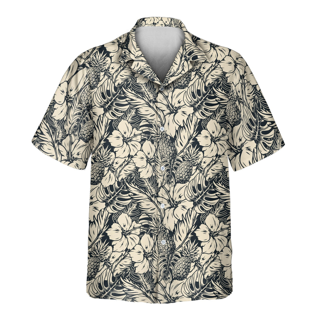 Tropical Garden Elegance | Aloha Custom Hawaiian Shirts with Faces or Logos