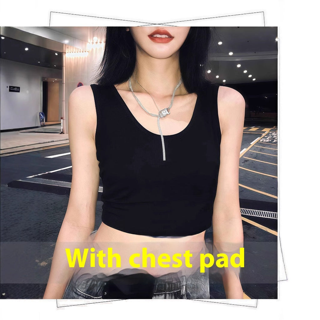 Padded Vest Women's Short Summer Navel Wrapped Chest 2025