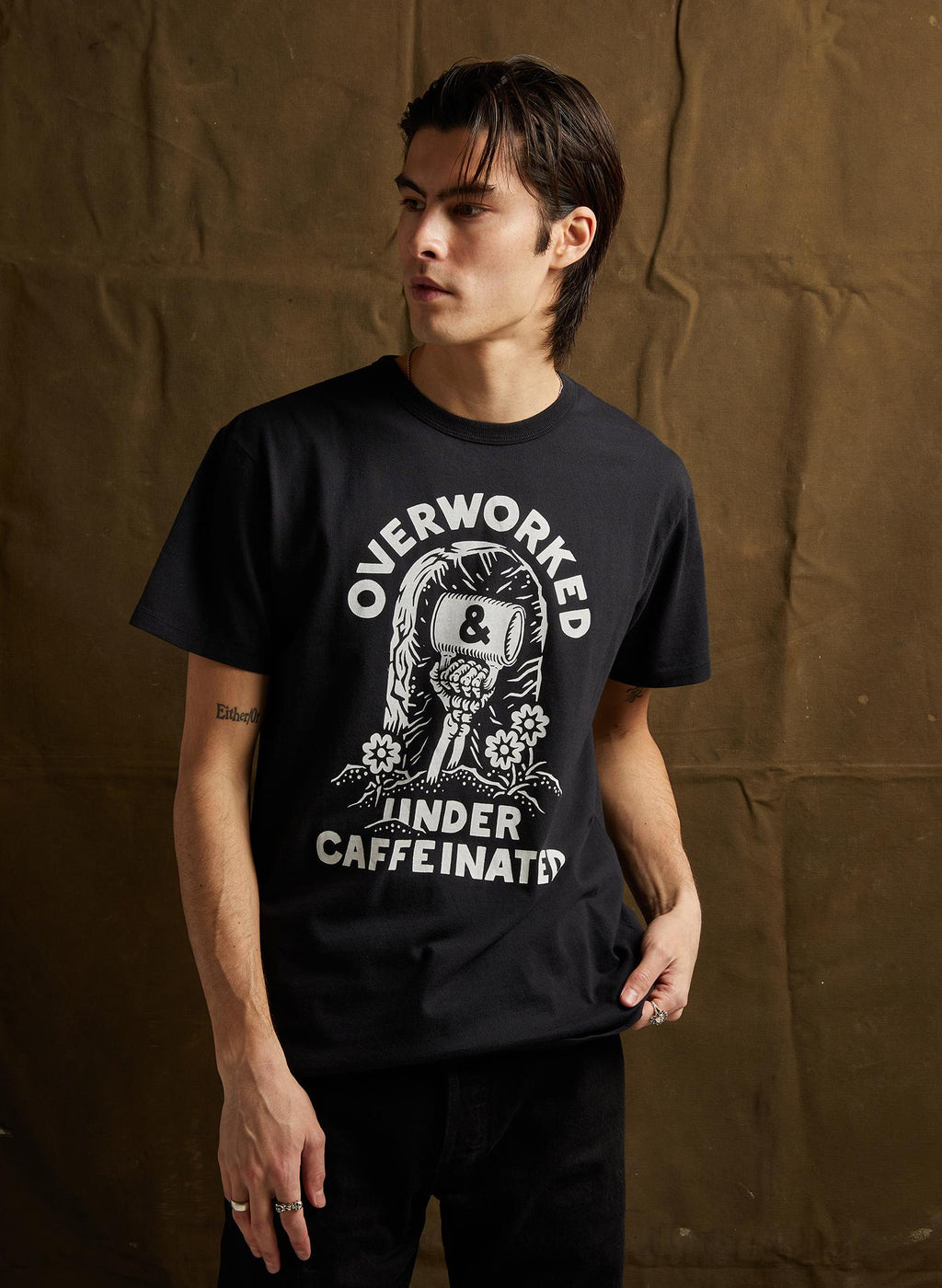Worked Under Caffeinated Tee Coffee Co Worker Caffeine Coffee (4)