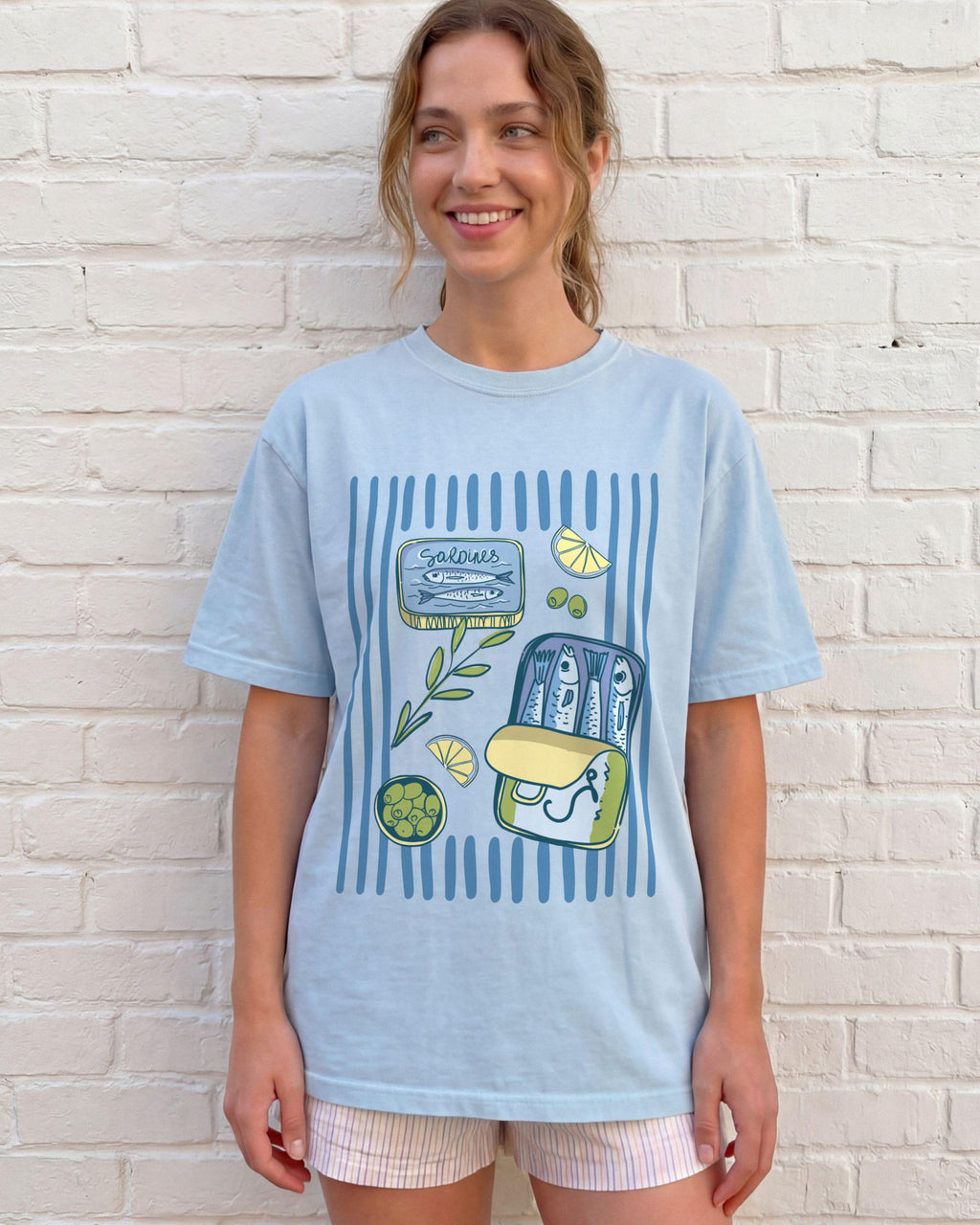 Sardines Tin Coastal Food Mediterranean Seafood Unisex T-shirt, Sweatshirt, Hoodie (4)