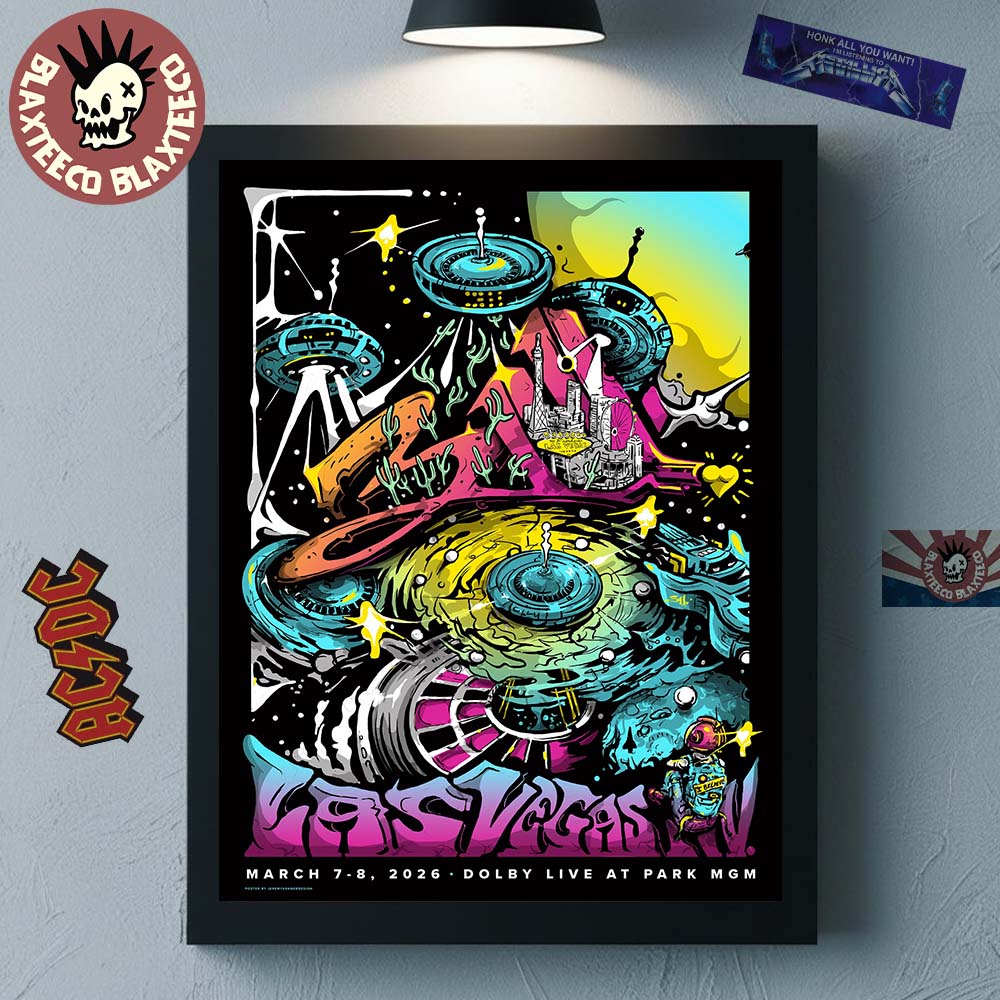 311 Band 311 Day Las Vegas Nevada 2026 Merch Poster Dolby Live At Park MGM On March 7-8 2026 Roulette Wheel UFO Art Poster Canvas
