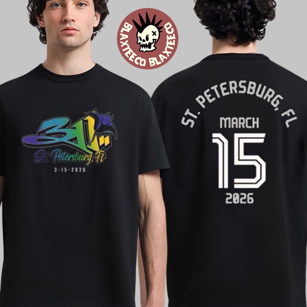 311 St Petersburg Florida 2026 Event Merch Tee At Vinoy Park On March 15 2026 Two Sided T-Shirt