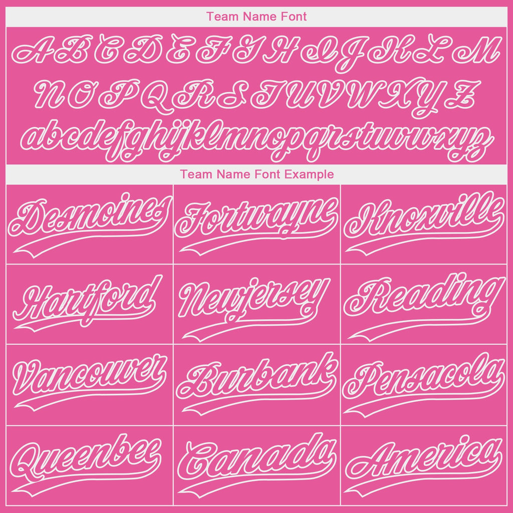 Custom Pink Pink-Camo 3D Pattern Design Authentic Baseball Jersey