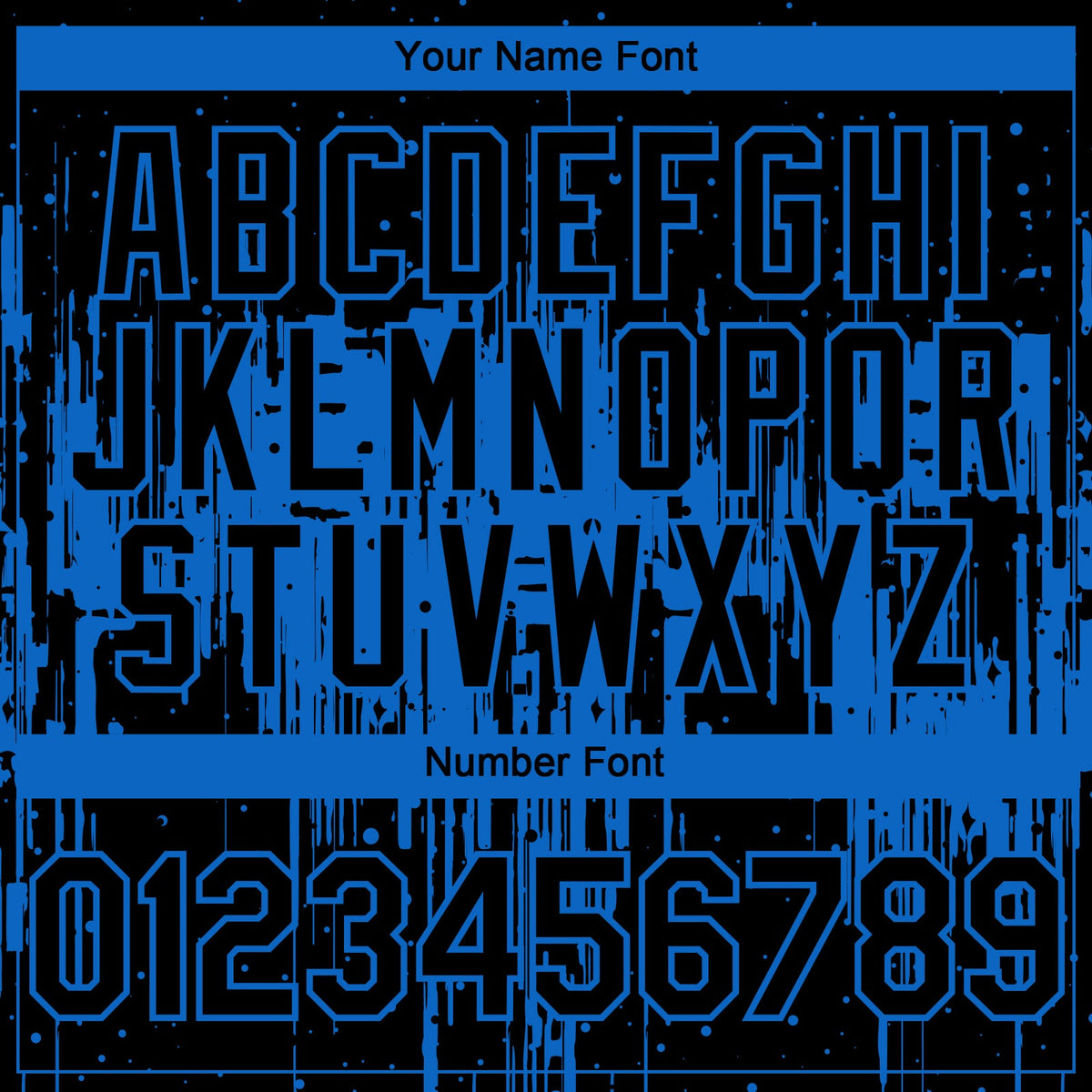 Custom Black Blue Dripping Splatter Paint Authentic Baseball Jersey