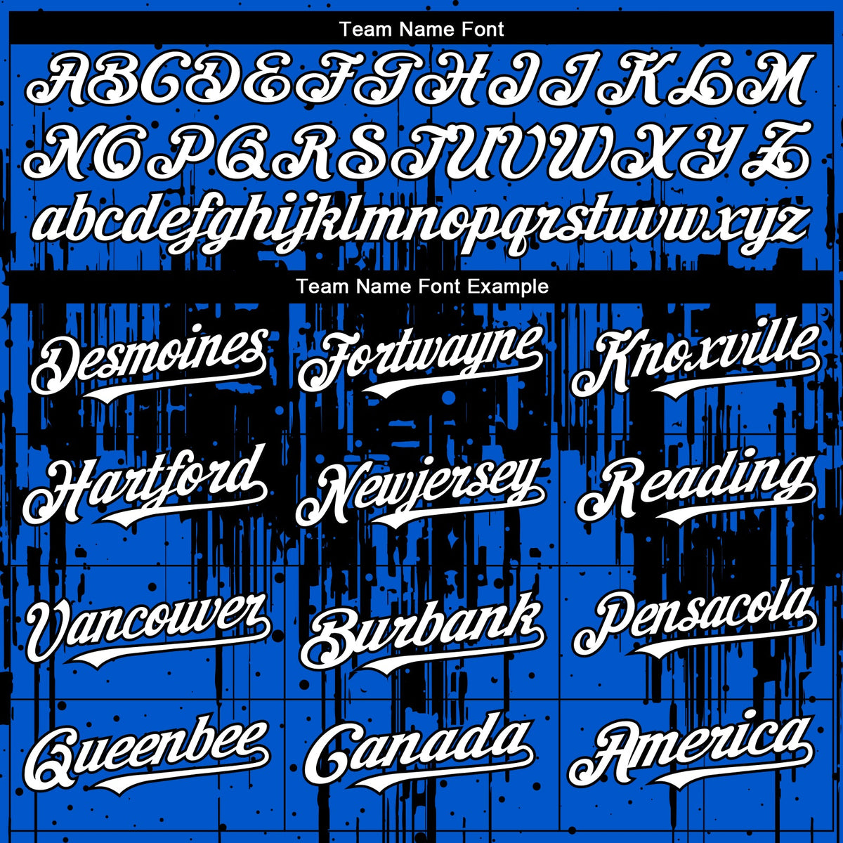 Custom Thunder Blue White-Black Dripping Splatter Paint Authentic Baseball Jersey