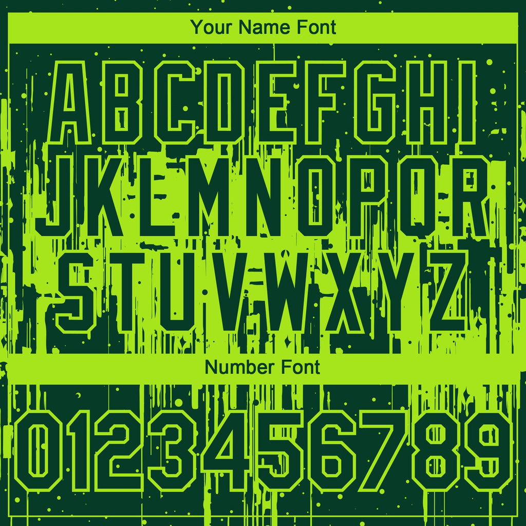 Custom Green Neon Green Dripping Splatter Paint Authentic Baseball Jersey