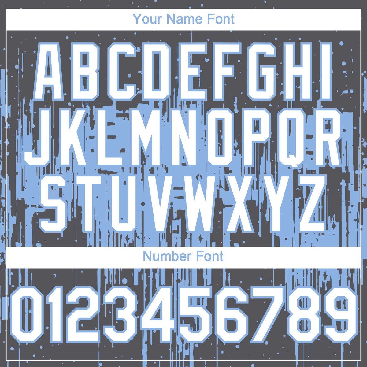 Custom Steel Gray White-Light Blue Dripping Splatter Paint Authentic Baseball Jersey